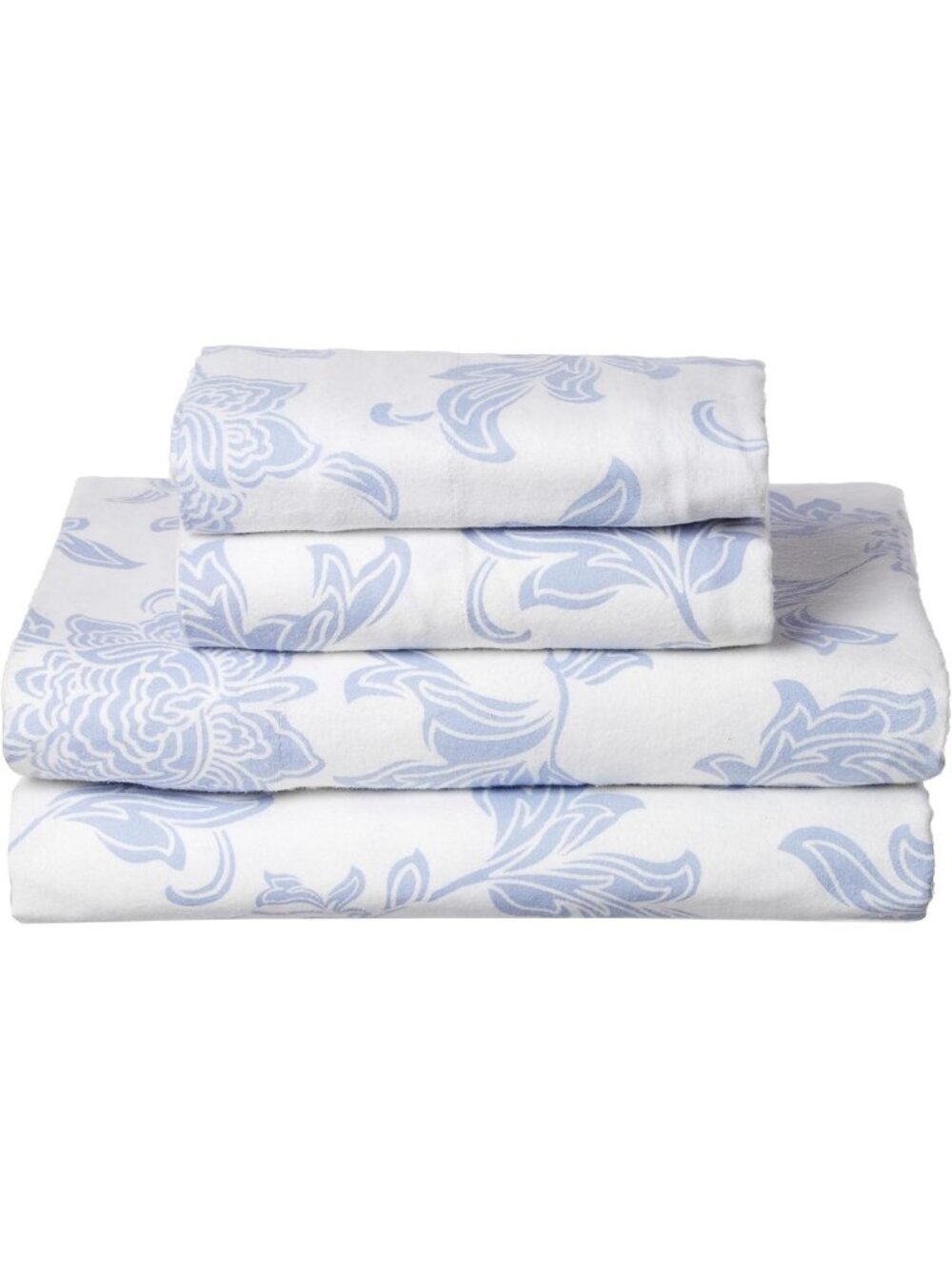 Ultra Soft Flannel Queen Sheet Set with Pillowcases - Cozy Floral Design